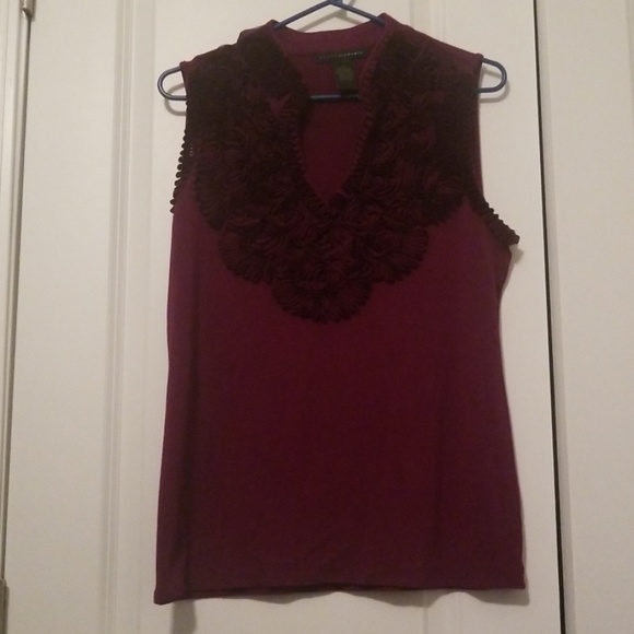 Medium Sized Plum Colored Detailed Blouse - Picture 2 of 10